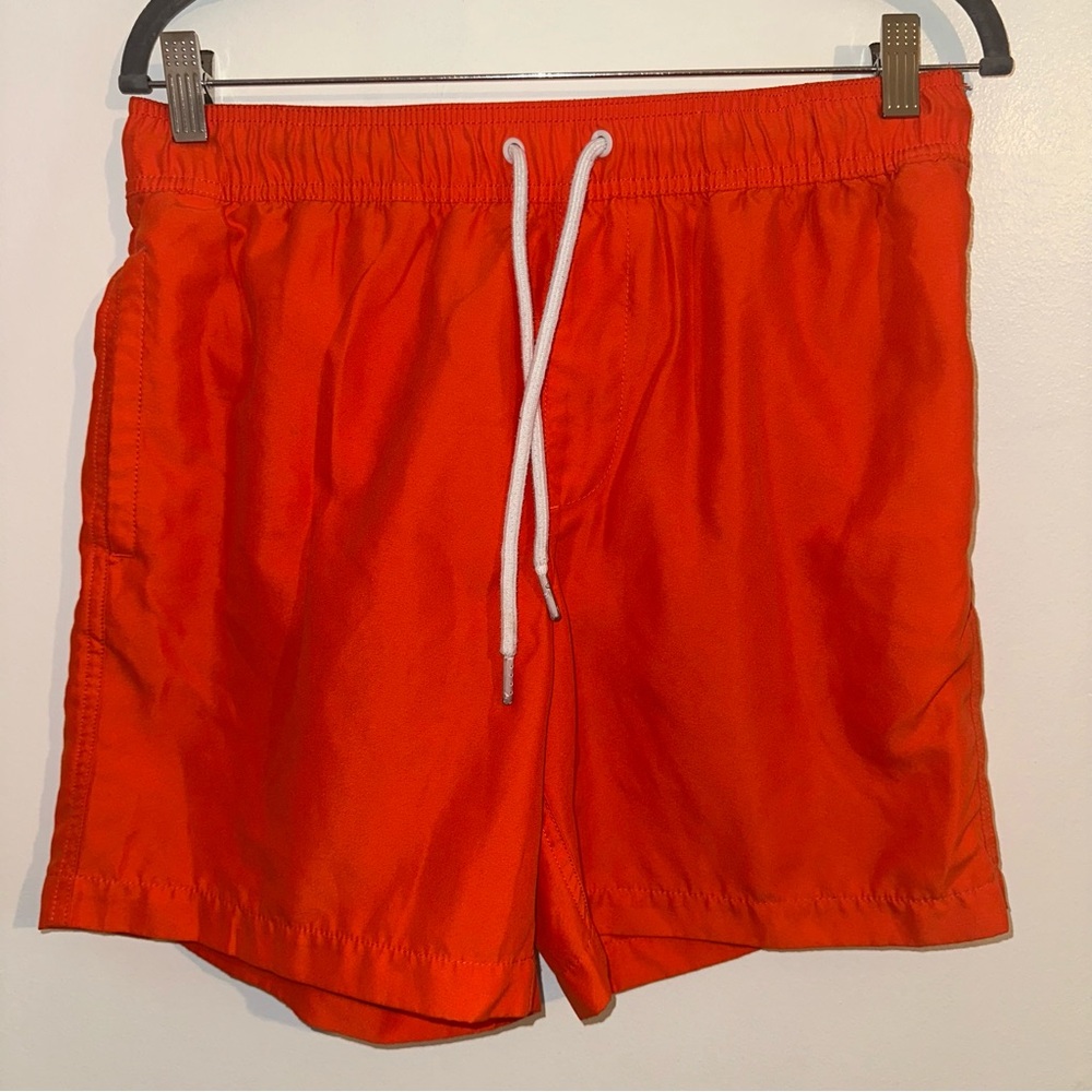 Amazon essentials Vibrant Orange Men's Swim Trunks size medium